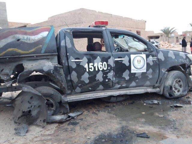 The convoy of Iraqi security forces attacked by US helicopters