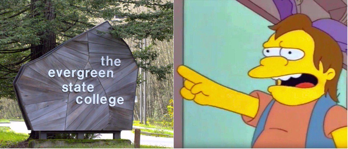 Click to enlarge evergreen state college simpsons meme