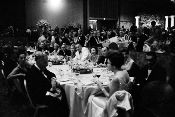 Click to enlarge President Lyndon B. Johnson and other guests