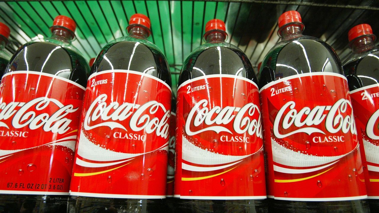 Click to enlarge Coca-Cola bottles