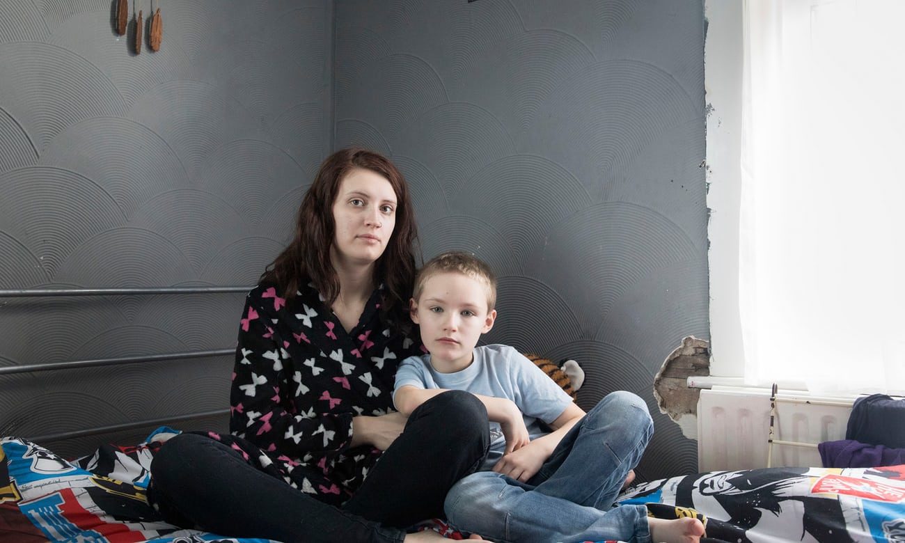 Carley Jones and her seven-year-old son