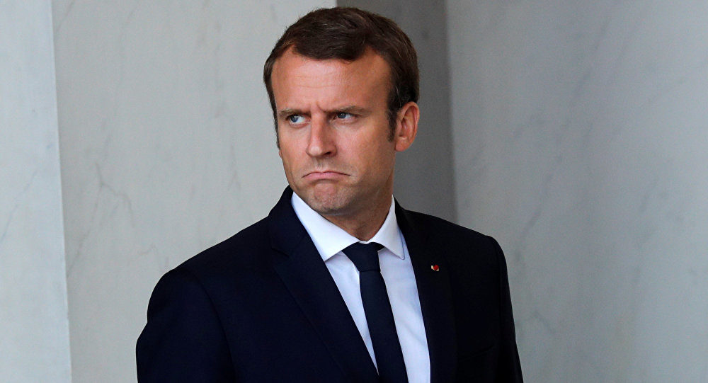 sad macron face