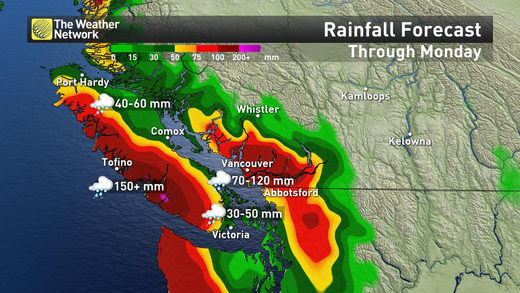 atmospheric river Canada jan 2018