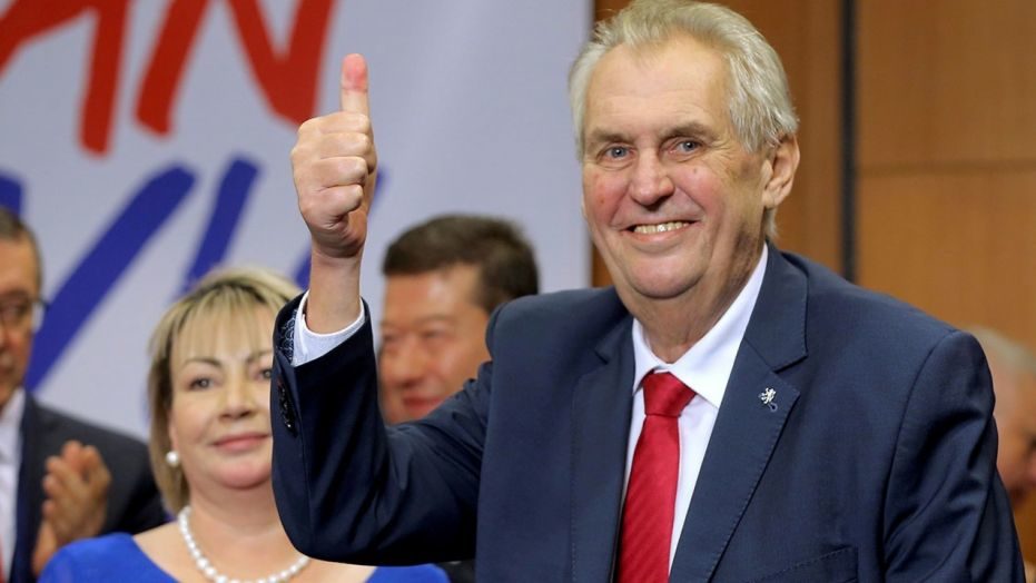 Click to enlarge Czech President Milos Zeman