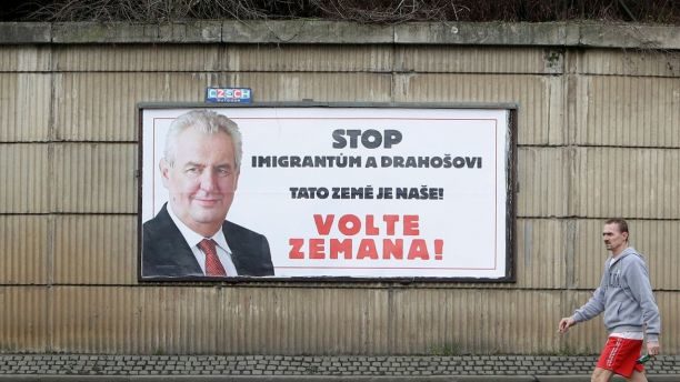 Pro-Zeman election posters