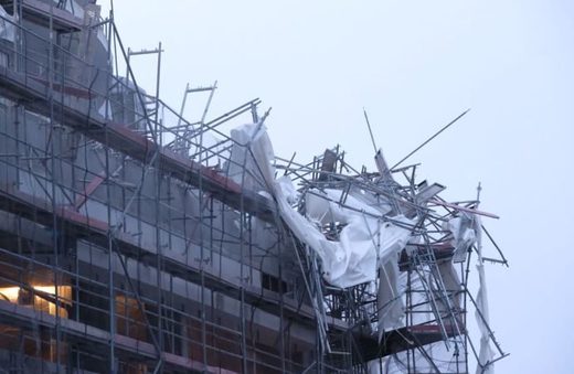 Storm damage in Gibralta