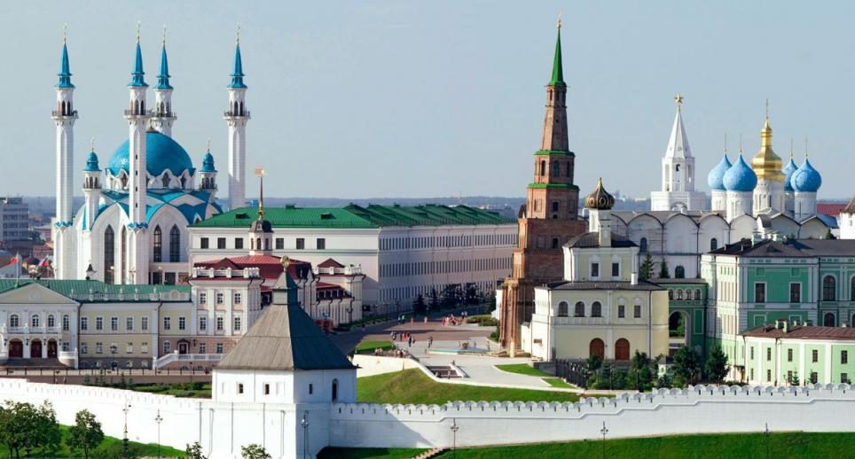 The Kazan Kremlin - where Orthodox Churches and a Mosque stand side by side