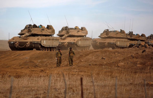 Click to enlarge Israeli Merkava Mk-IV tanks
