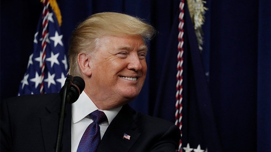 Click to enlarge Trump smiling