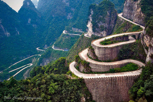 Click to enlarge Tianmen Mountain Road, China