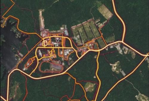 Click to enlarge FBI Academy, Stafford, VA Strave heat map