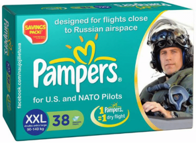 Click to enlarge pampers diapers for those flying into russian airspace nato US