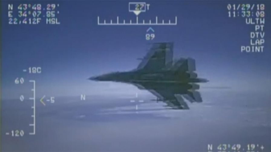 Click to enlarge Russian Fighter Flies Within 5 Feet of US Spy Plane, Causes It to End Its Black Sea Mission Prematurely
