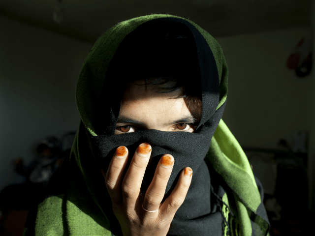 immigrant child girl burka