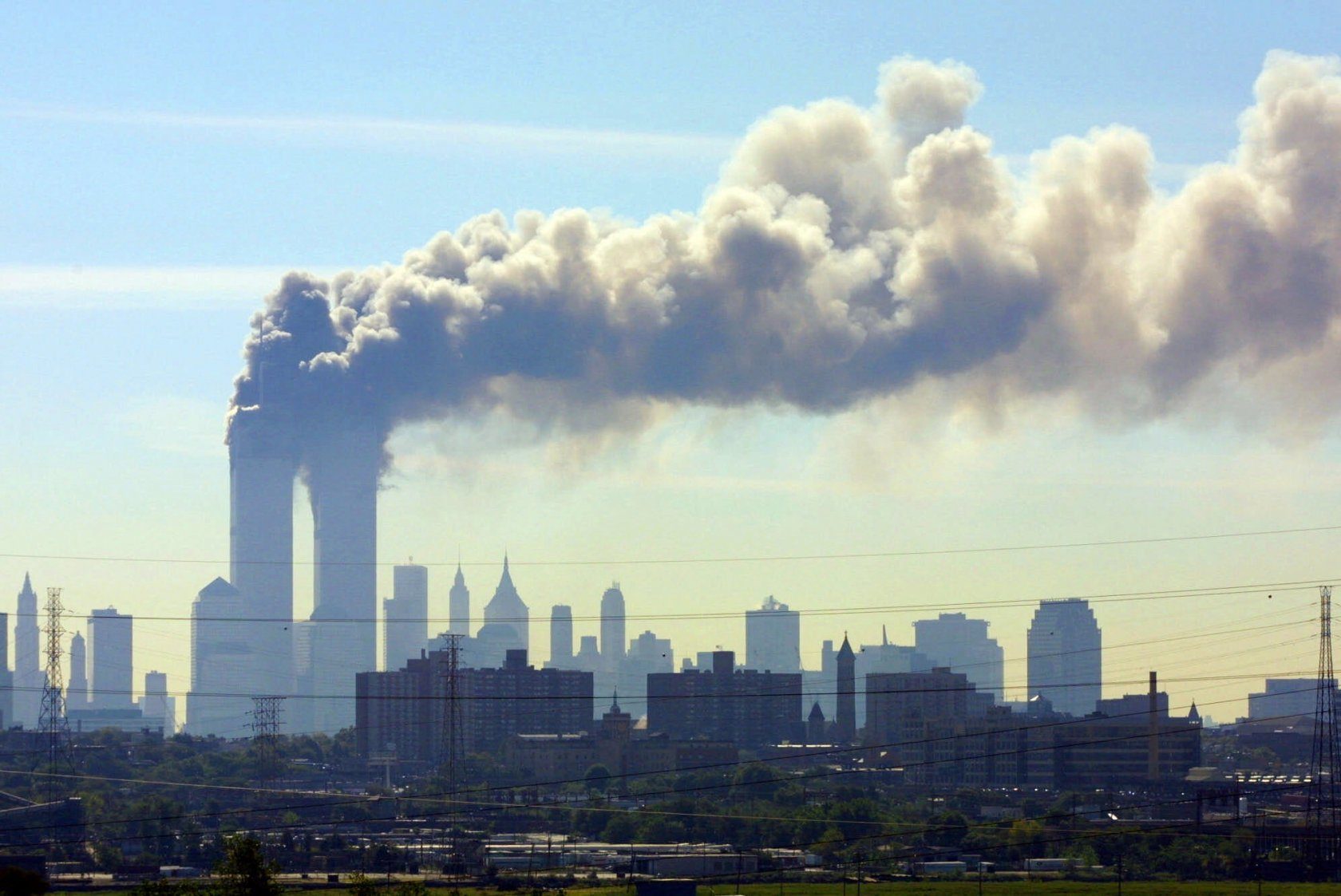 smoke rising WTC towers