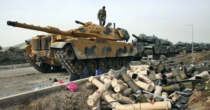 Turkish tank in Afrin