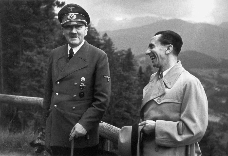 Joseph Goebbels and Adolf Hitler