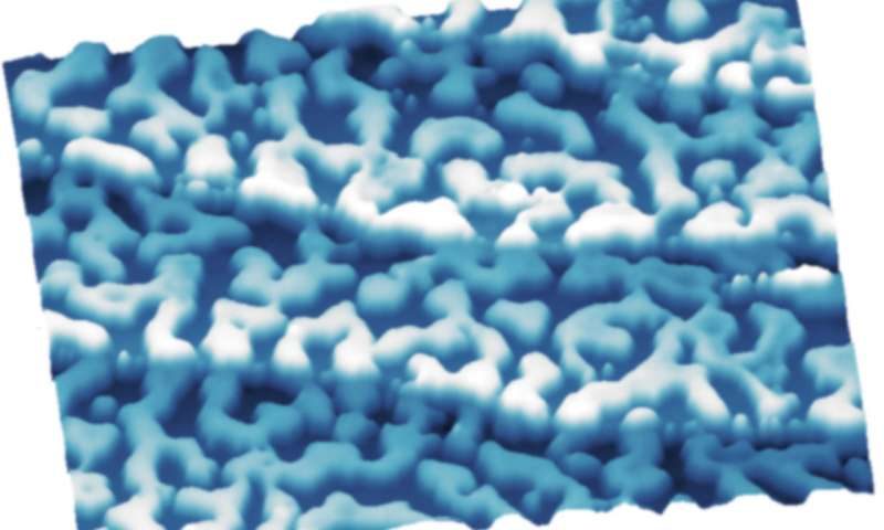 Click to enlarge structure of split crystal