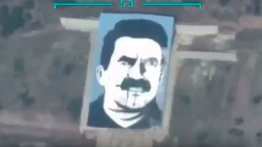 landmark dedicated to Kurdish leader Abdullah Ocalan in Syria’s Afrin area