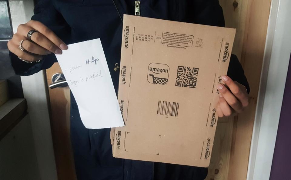 Click to enlarge 'AMAZON IS PAINFUL' Shopper finds desperate