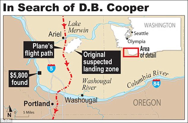 DB Cooper map