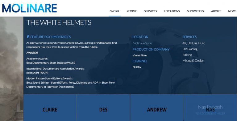 Click to enlarge Molinare, white helmets
