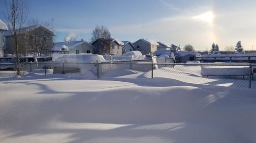 Grande Prairie nearly doubles snowfall record Feb 2018