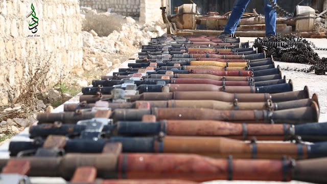 Large amount of anti-tank missiles and weapons