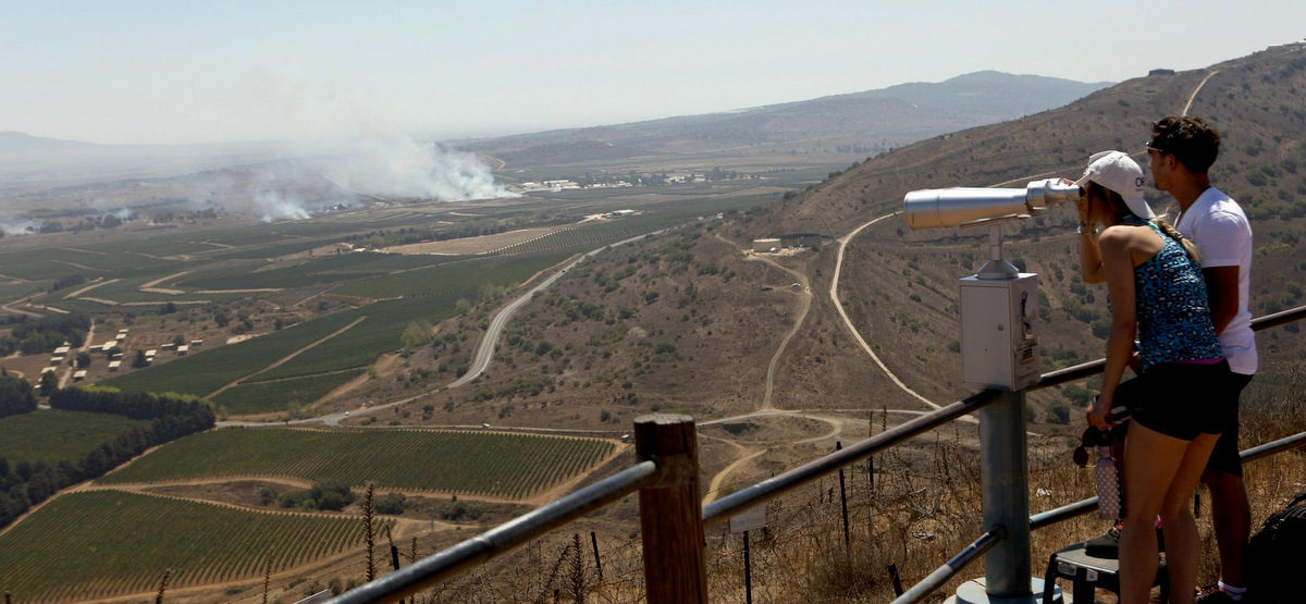 Israeli tourists Golan Heights Syria battle