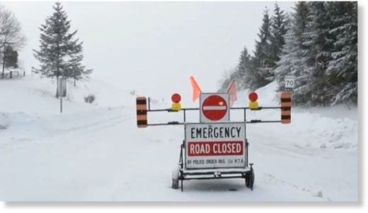 road blocked