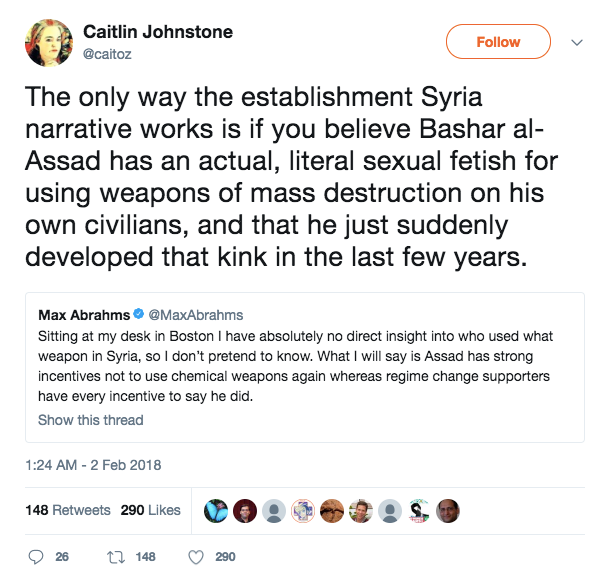 Click to enlarge caitlin johnstone syria tweet