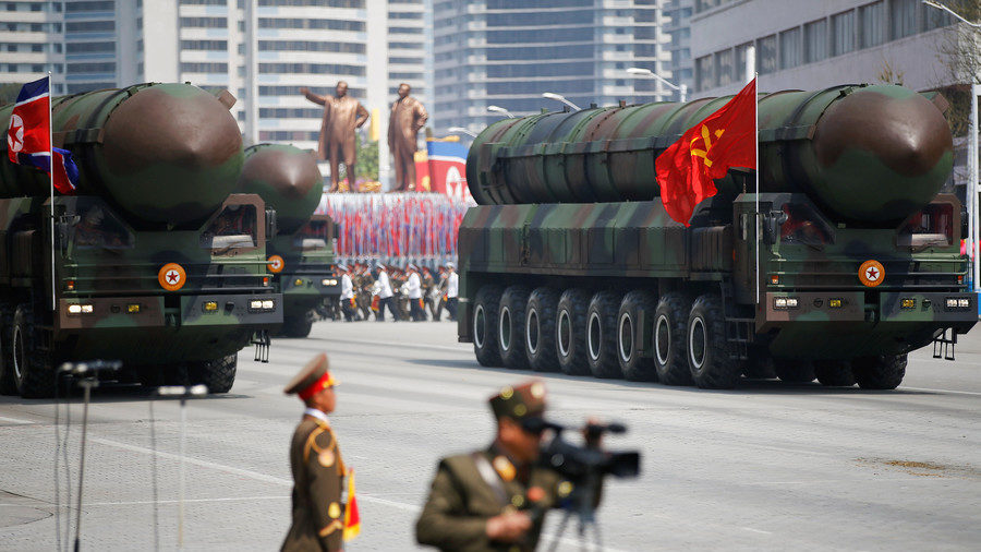 Click to enlarge North Korea military parade