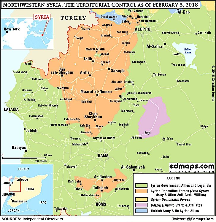 Click to enlarge Map Afrin/NW Syria