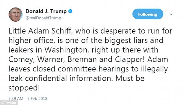 trump tweet adam schiff