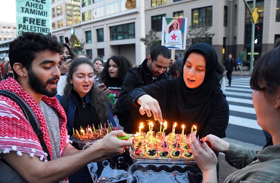 Click to enlarge oakland protesters ahed tamimi