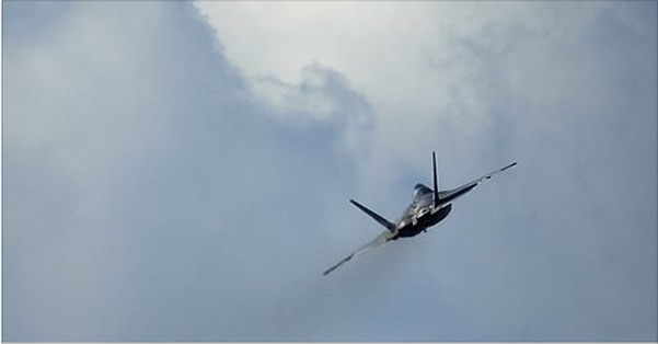 Click to enlarge A U.S. Air Force F-22 Raptor fighter jet