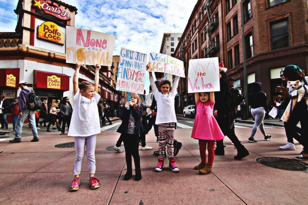 Click to enlarge kids protest