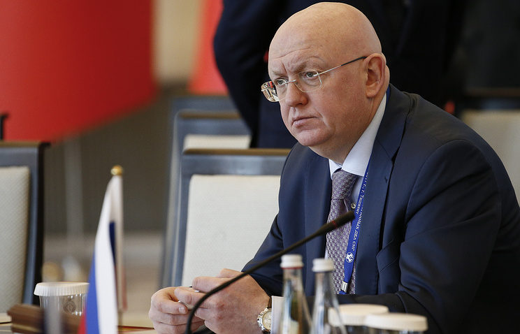 Russia’s permanent UN envoy Vasily Nebenzya