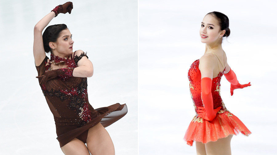 Click to enlarge Evgenia Medvedeva(R) , Alina Zagitova(L).