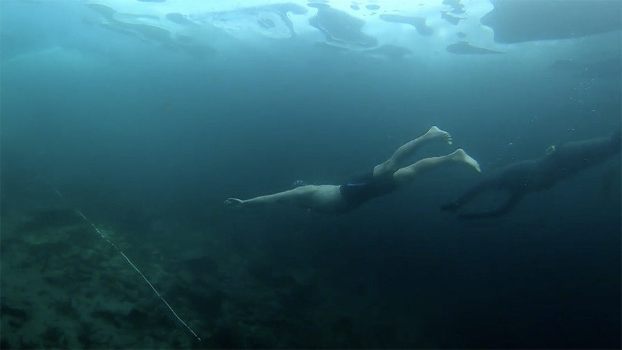 Andrey Bugay ice swimming