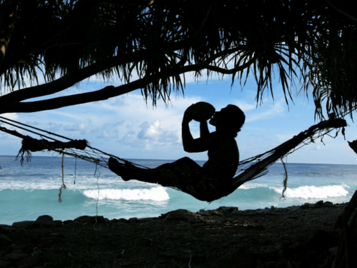 hammock beach coconut drink man