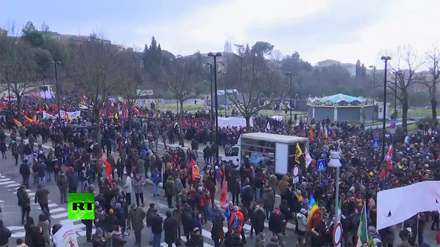 Anti-fascists march