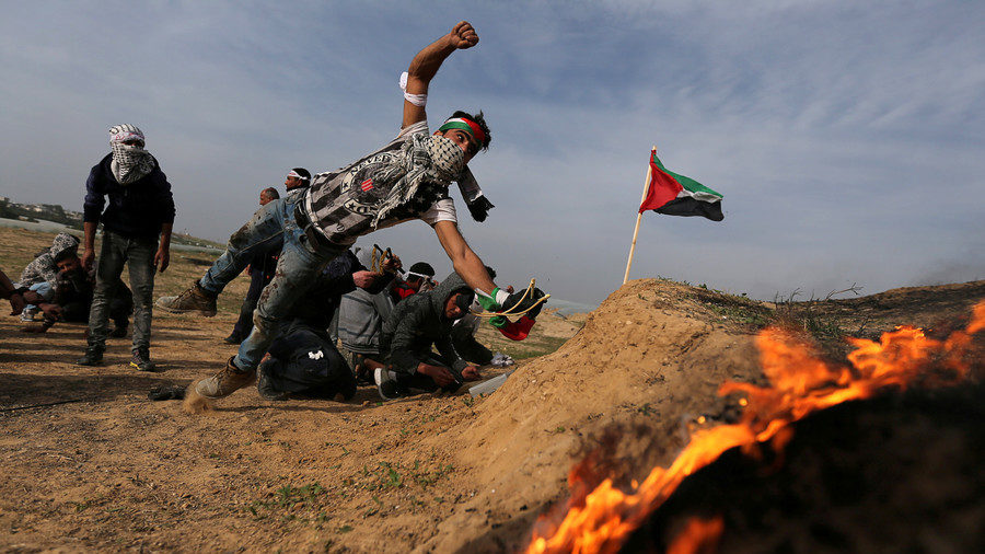 Palestinian demonstrators