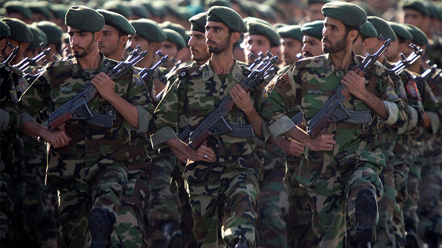 Click to enlarge Members of Iran's Revolutionary Guards
