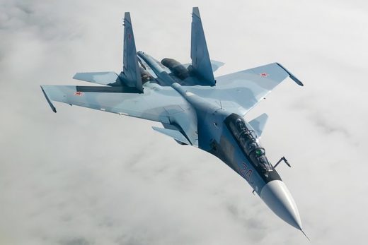 Russian fighter jet Sukhoi_Su-30SM_in_flight_2014