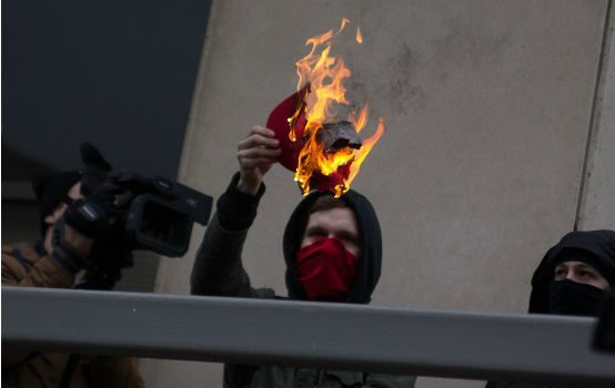 Click to enlarge Anitfa fires