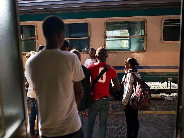 Click to enlarge Migrants into France and Germany