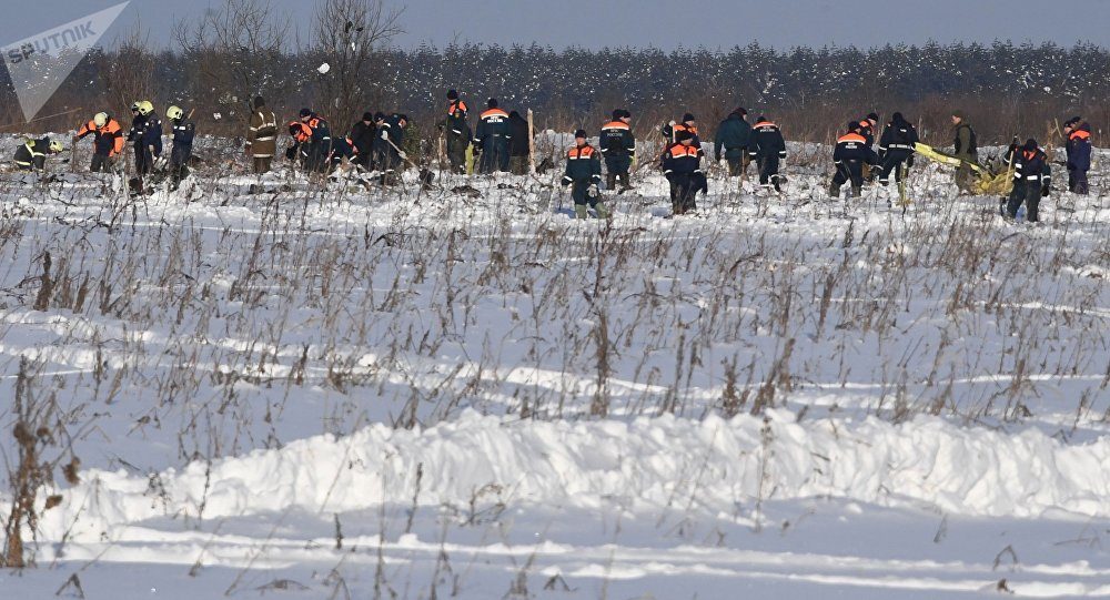 Click to enlarge Moscow airplane crash site An-148
