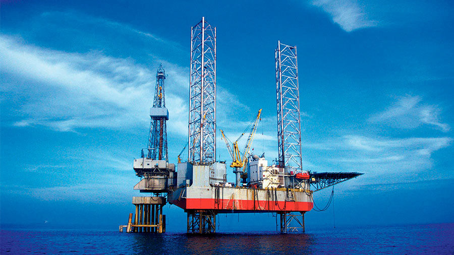 Oil rig offshore drilling