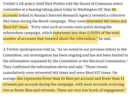 twitter brexit russian interference